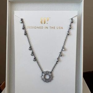 BP Silver Necklace with Circular Pendant